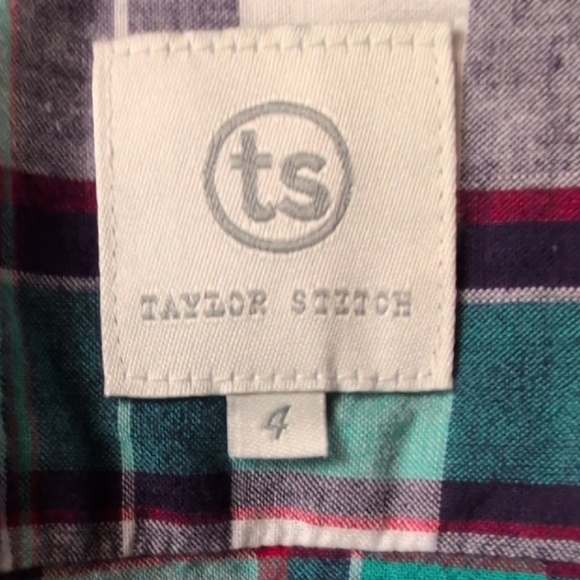 Taylor Stitch 100% Cotton Plaid Button Front Shirt - Picture 11 of 12
